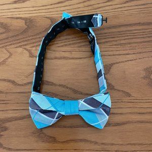 J Ferrar Mens Turquoise/Gray Bowtie